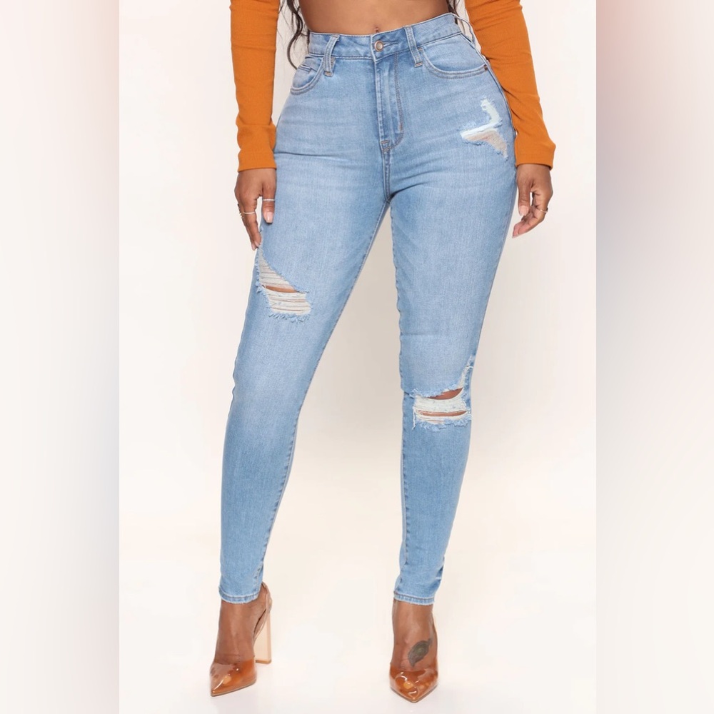 Sneaking Out Stretch Skinny Distressed Jeans